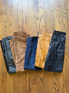 'You Pick' 5-Pairs of Vintage 80s 90s Y2k Leather Suede Pants Womens Brown Black